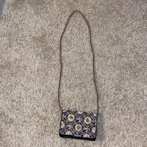 Velvet Beaded Mini Bag